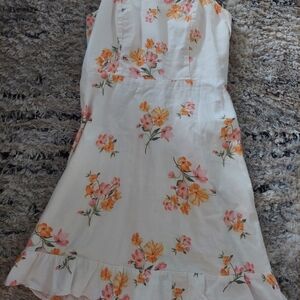 Floral-Print Fit & Flare Ruffle-Hem Cami Dress Women's size Medium